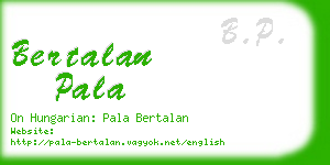 bertalan pala business card